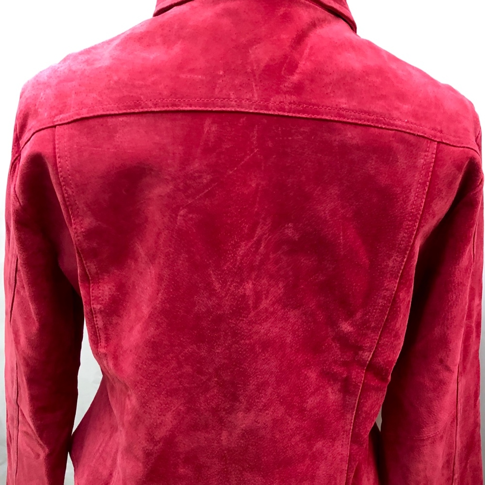 Suede Jacket Raspberry Pink -L - Picture 3 of 6